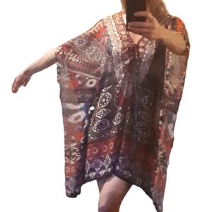 Rare ASA Kaftans Bohemian Multicolor Kaftan Dress